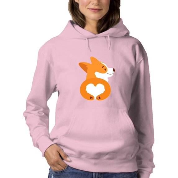 Welsh Corgi Puppy Bottom Hoodie Women -Image by Shutterstock, Female 3X-Large