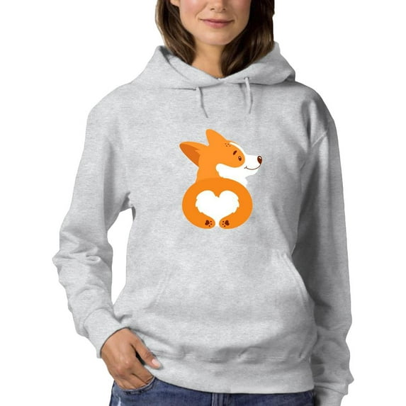 Welsh Corgi Puppy Bottom Hoodie Women -Image by Shutterstock, Female 4X-Large