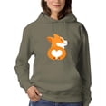 thumbnail image 1 of Welsh Corgi Puppy Bottom Hoodie Women -Image by Shutterstock, Female 5X-Large, 1 of 4