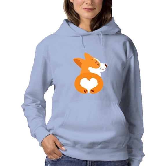 Welsh Corgi Puppy Bottom Hoodie Women -Image by Shutterstock, Female Small