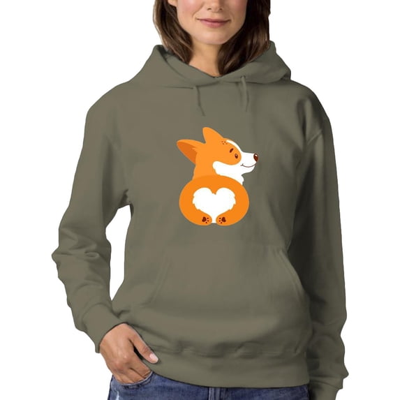 Welsh Corgi Puppy Bottom Hoodie Women -Image by Shutterstock, Female Small