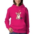 thumbnail image 1 of Welsh Corgi Puppy Let's Party Hoodie Women -Image by Shutterstock, Female 3X-Large, 1 of 4