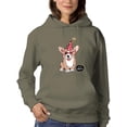 thumbnail image 1 of Welsh Corgi Puppy Let's Party Hoodie Women -Image by Shutterstock, Female Medium, 1 of 4