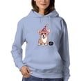 thumbnail image 1 of Welsh Corgi Puppy Let's Party Hoodie Women -Image by Shutterstock, Female XX-Large, 1 of 4