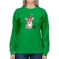 thumbnail image 1 of Welsh Corgi Puppy Let's Party Sweatshirt Women -Image by Shutterstock, Female Medium, 1 of 4