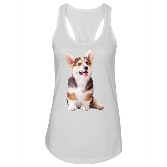 Welsh Corgi Puppy Sitting. Tank Women -Image by Shutterstock, Female Medium