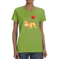 thumbnail image 1 of Welsh Corgi W Heart Balloon T-Shirt Women -Image by Shutterstock, Female 3X-Large, 1 of 4