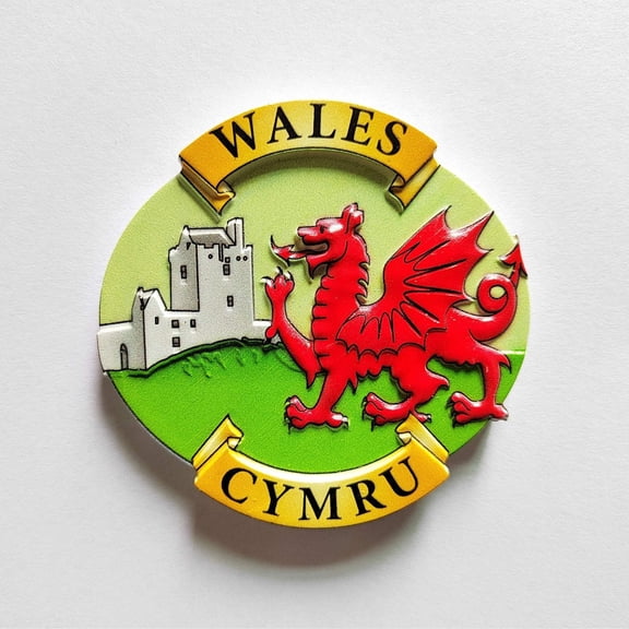 Welsh Dragon and Castle Magnet