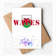 thumbnail image 1 of Welsh Emblem Flag Territory Welcome Back Greeting Cards Envelopes Blank, 1 of 4