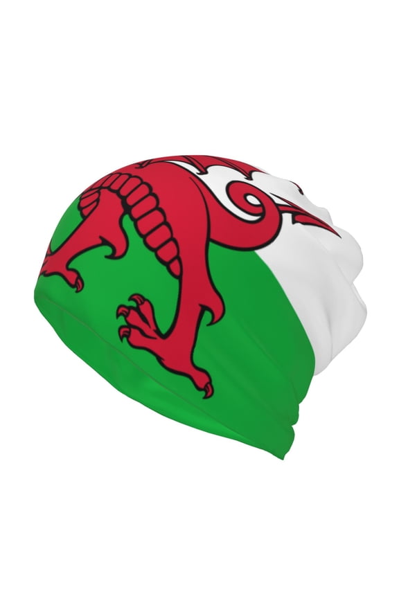 Welsh Flag Beanie Skull Cap Lightweight Hip Hop Dwarf Hat Beanie Hat For Women Men