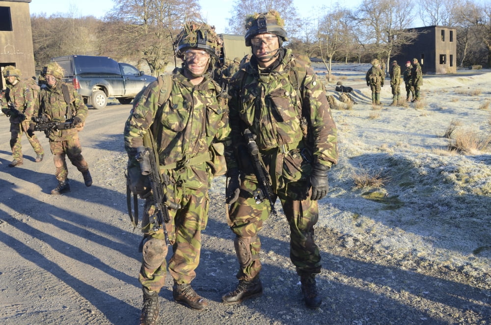 Welsh Guards platoon training at Sennybridge Training Area Wales Canvas Art - Andrew ChittockStocktrek Images (34 x 23)