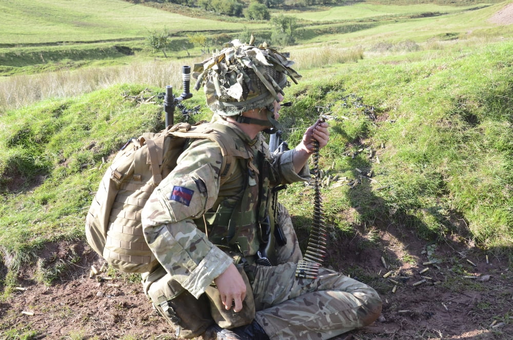 Welsh Guards training at the Sennybridge training area Canvas Art - Andrew ChittockStocktrek Images (35 x 23)