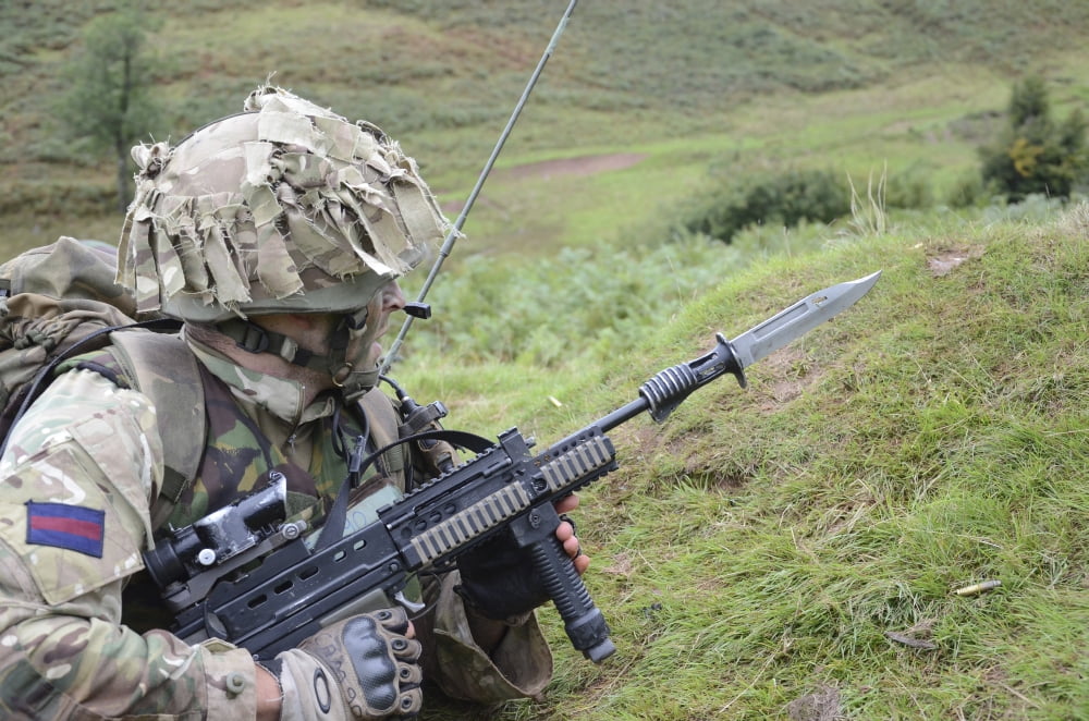 Welsh Guards training at the Sennybridge training area Canvas Art - Andrew ChittockStocktrek Images (35 x 23)