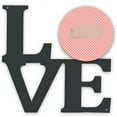 thumbnail image 1 of Welsh Pig Pink Check Metal Wall Artwork LOVE, 1 of 2