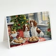 thumbnail image 1 of Welsh Springer Spaniel Christmas Cookies Greeting Cards Pack of 8 7 in x 5 in, 1 of 3