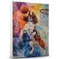 thumbnail image 1 of Welsh Springer Spaniel Dog Stretched Canvas Size 8x12 – Basketball Canvas Print of Funny Welsh Springer Spaniel Dog Wall Art, Basketball Sports Wall Decor, Home Decor, Dog Lover, 1 of 5