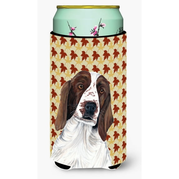 Welsh Springer Spaniel Fall Leaves Portrait Tall Boy Hugger