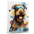 thumbnail image 1 of Welsh Terrier Dog Canvas Wall Art,Pet Canvas Painting Puppy Artwork,Colorful-Watercolor Original Artwork Print For Bedroom, Bathroom Wall Art decor, 1 of 6