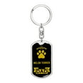 thumbnail image 1 of Welsh Terrier Keychain Stainless Steel or 18k Gold, 1 of 10
