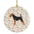 thumbnail image 1 of Welsh Terrier Merry Christmas Ceramic Ornament 2.8 in x 2.8 in, 1 of 3