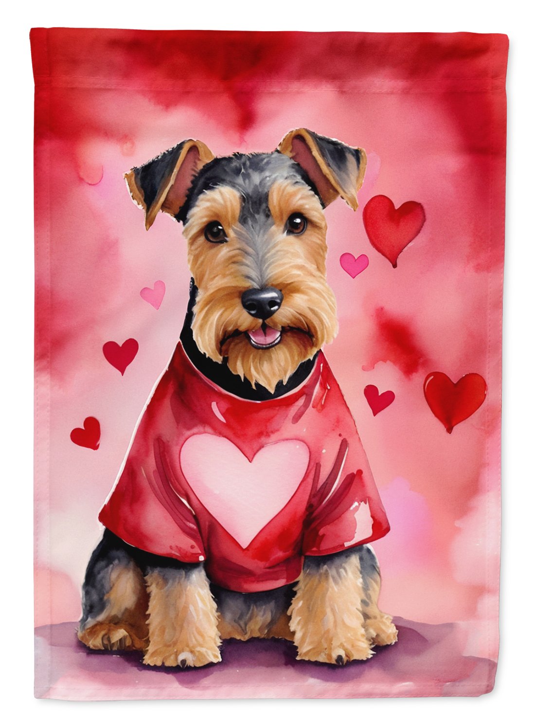 Welsh Terrier My Valentine Garden Flag 11.25 in x 15.5 in