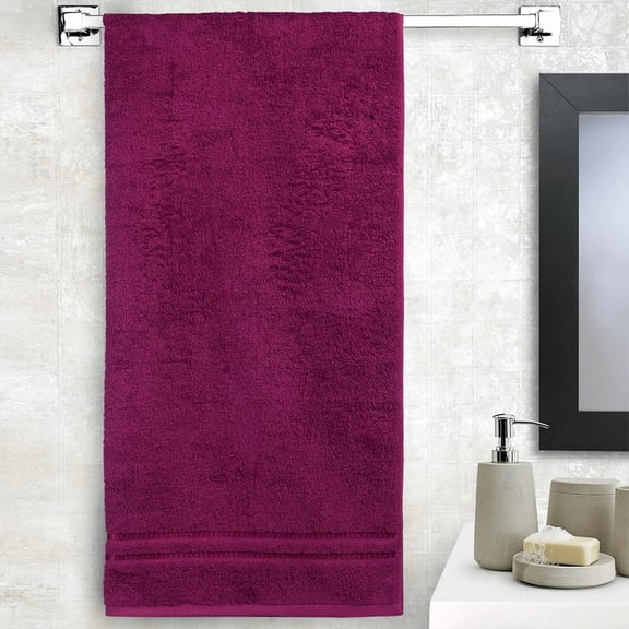 Welspun 100% Cotton Quick Dry Large Size Bath Towels 450 Gsm | Super Soft & High Absorbent Bath Towel For Men & Women | Urban Comfort - Magenta