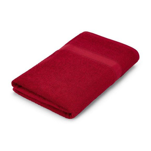 Welspun Alpha Cotton Large Bath Towel Soft & Absorbent 500 Gsm (Dobby - Tango Red)