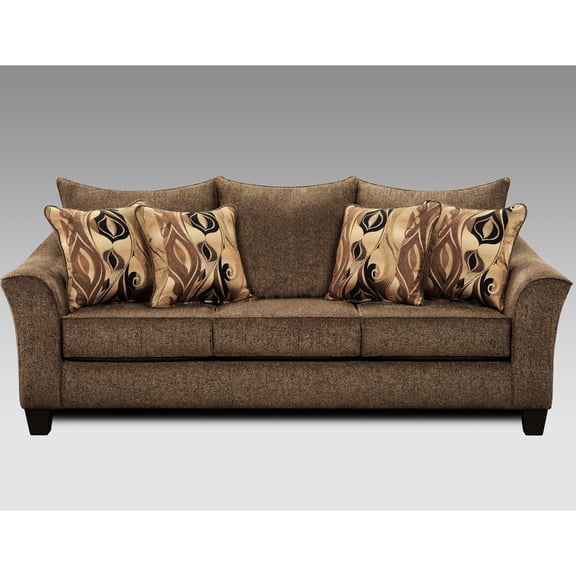 Welted trim on brown upholstery | Enhance the living room decor | Present a refined and fashionable look