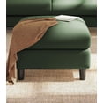 thumbnail image 1 of Welzona 26.7" Teddy Fabric Storage Ottoman, Square Footrest Bench with Hidden Compartment, Tool-Free Assembly, Green, 1 of 8