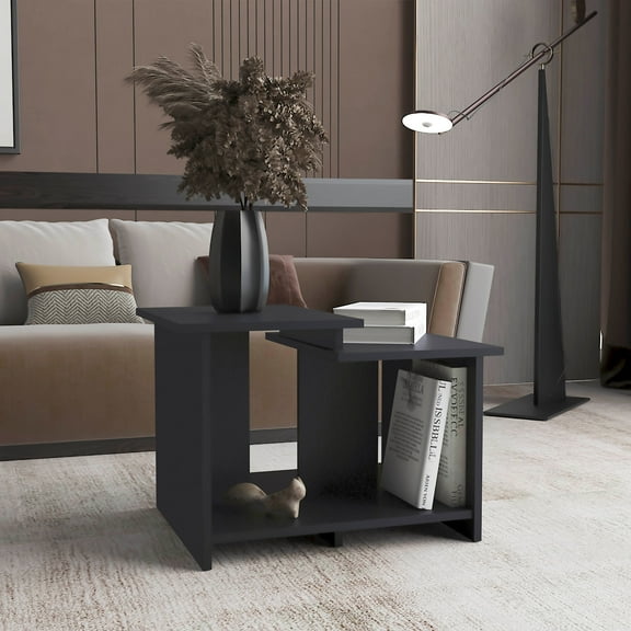 "TUHOME Weman 23.6"" W Coffee Table with Open Shelf, Small, Modern, Durable, Versatile"