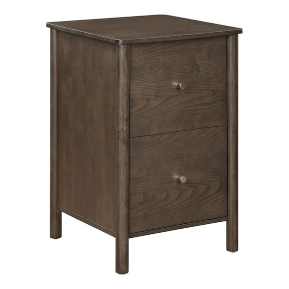 Wembley Assembled 2-Drawer File Cabinet Engineered Wood Burnt Ash Finish