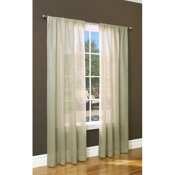 Wembley Insulated Energy-Saving Sheer Curtain 50" x 95" in Linen