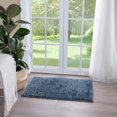 thumbnail image 1 of Wembley Shag Transitional Shag Thick Medium Blue Area Rug, 2' x 3', 1 of 7