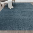 thumbnail image 1 of Wembley Shag Transitional Shag Thick Medium Blue Area Rug, 8' x 10', 1 of 7