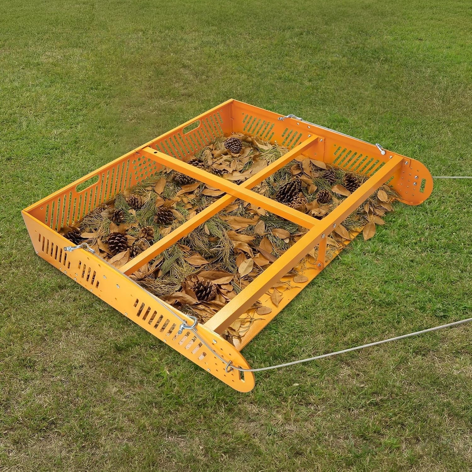 Paddock Manure Rake Wemily 2-in-1 Horse Paddock Cleaner, Manure Fork & Tow Behind Trailer ...