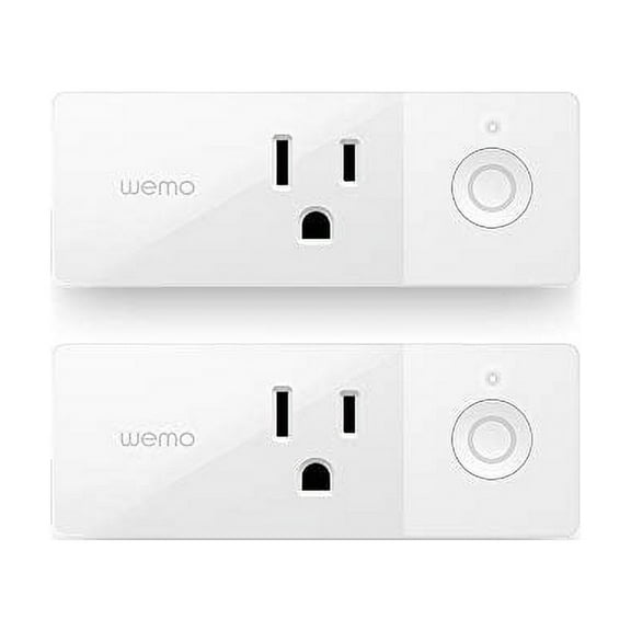 Wemo 43K-720-0224R Mini Smart Plug Compatible with Alexa, Google Assistant & Apple HomeKitF7C063-CC, 2-pack