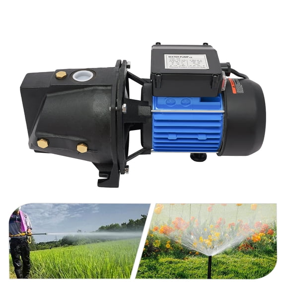 WenDissy 1.1/1.6HP Electric Water Pump, Pure Copper Motor IP44 Waterproof Irrigation Booster Pump with Overheat Protection for Farm Garden