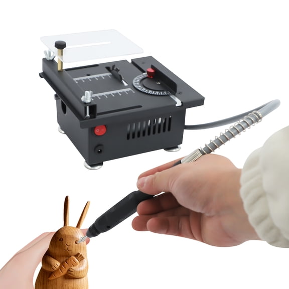 WenDissy 110V Precision Mini Table Saw, 0-90 Adjustable 6000RPM High Speed Small Benchtop Cutting Saw for Model Crafts