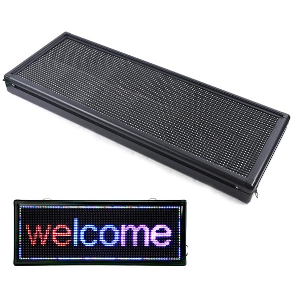 WenDissy 40x15" App&USB Controlled Programmable LED Advertising Sign, Red Blue Purple LED Message Board for Bar Restaurant Shop