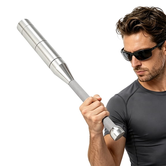 WenDissy 6.6-17.6lbs Adjustable Steel Barbell with Anti-Slip Knurled Handle for Core Strength Fitness Home Gym Use
