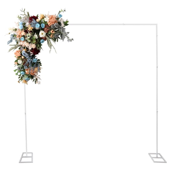 WenDissy 7.87ft Square Iron Wedding Backdrop Stand, 6.6-11LBS Load Photo Background Frame with Stable Base for Birthday Party Decor