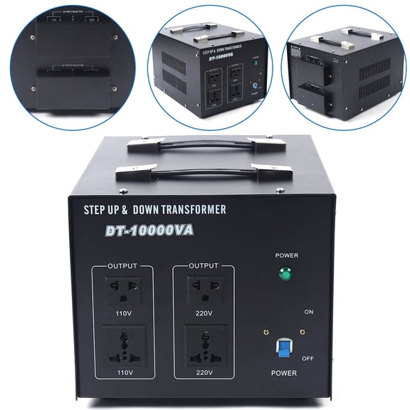 WenDissy 8000W Step Up&Down Voltage Converter Transformer, 110V/220V Heavy Duty Voltage Transformer with 4 Outlets for Household Appliances