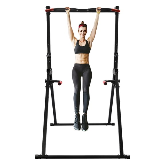 WenDissy Adjustable Freestanding Pull Up Bar Station,  Foldable Dip Station Max 440.92lbs Strength Training Equipment for Home Gym