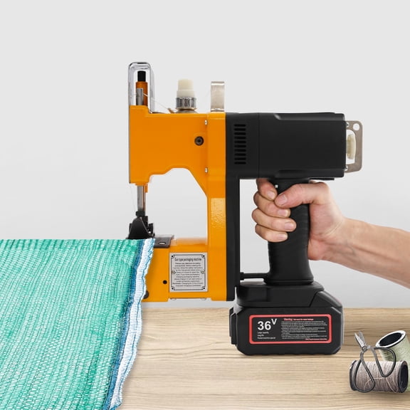 WenDissy Cordless Electric Bag Closing Sewing Machine, 36V 2000mAh Lithium Battery Handheld Industrial Sack Stitcher for Grain Chemical Packaging