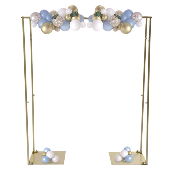 WenDissy Double Tube Metal Arch Frame, Freestanding DIY Floral Balloon Backdrop Stand for Holiday Garden Commercial Decor