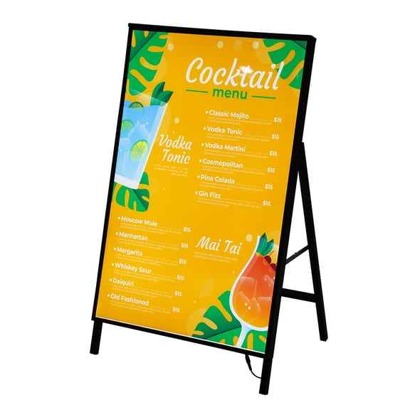 WenDissy Freestanding LED Movie Poster Frame, Foldable Waterproof Backlit Advertising Light Box for Restaurant Retail Trade Show