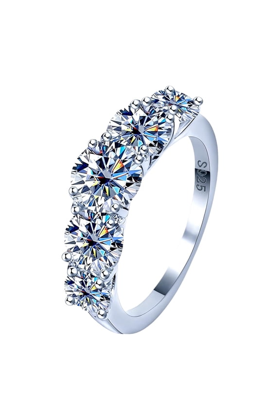 Multicolor 3.6CT Moissanite Hypoallergenic Engagement Wedding Eternity Band for Women Men Promise Anniversary Birthday Ring Jewelry Gift 18K Golden Plated 925 Sterling Silver