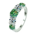 thumbnail image 1 of WenGem Jewelry Multicolor 3.6CT Moissanite Hypoallergenic  Engagement Wedding Eternity Band for  Women Men Promise  Anniversary Birthday Ring Jewelry Gift 18K Golden Plated 925 Sterling Silver, 1 of 9