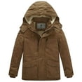 thumbnail image 1 of WenVen Big Boy's Parka Coat Winter Warm Fleece Jacket Hooded Insulated Puffer Coat Brown 8, 1 of 11