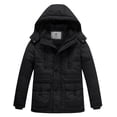 thumbnail image 1 of WenVen Boy's Puffer Jacket Thicken Winter Coat Windproof Winter Jacket Black 10/12, 1 of 11